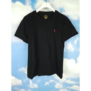 Polo By Ralph Lauren Black T-Shirt Red Logo Size M